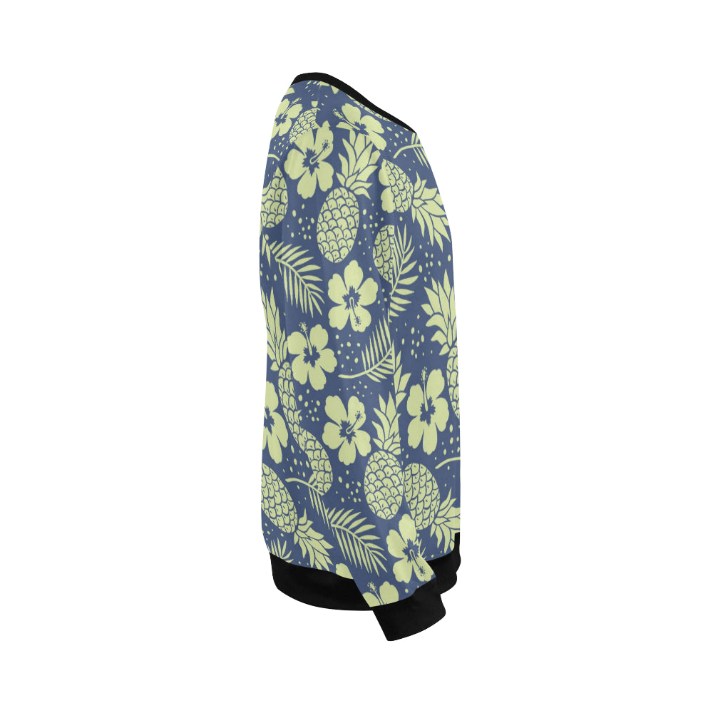 Pineapple Pattern Print Design PP07 Men Long Sleeve Sweatshirt