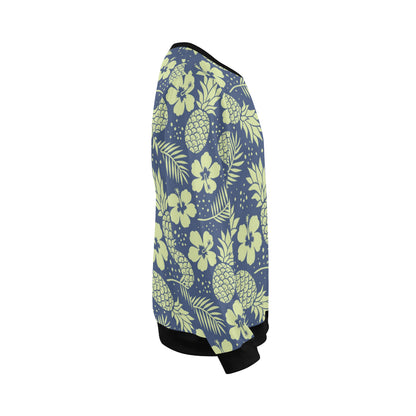 Pineapple Pattern Print Design PP07 Men Long Sleeve Sweatshirt