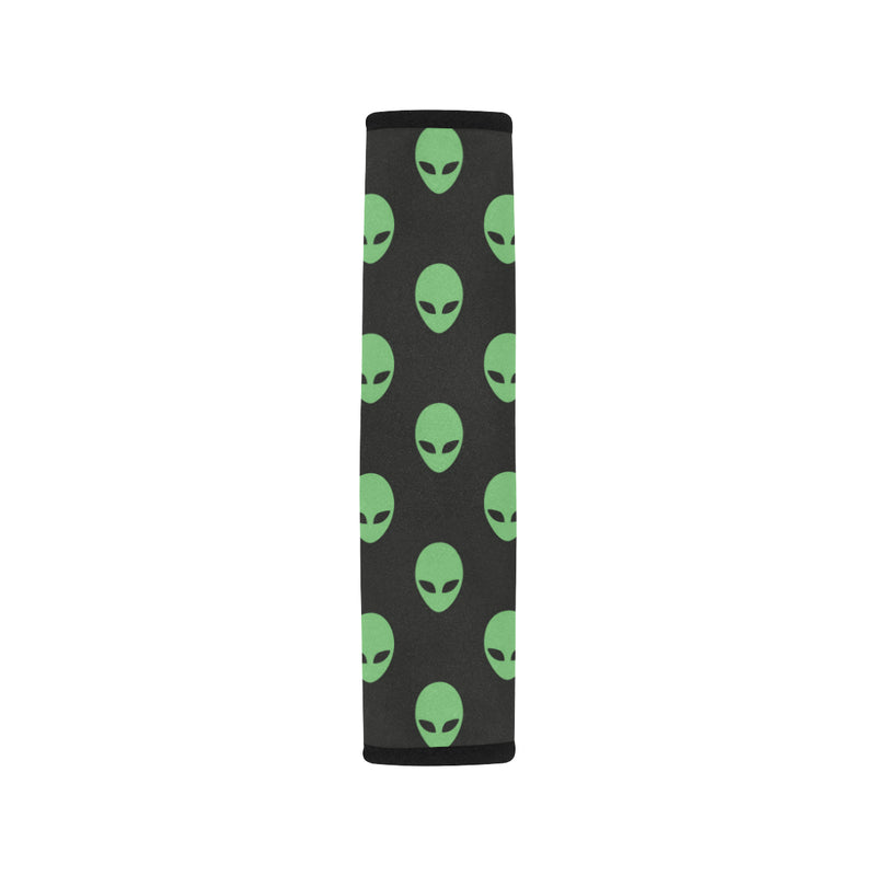 Alien Green Neon Pattern Print Design 01 Car Seat Belt Cover