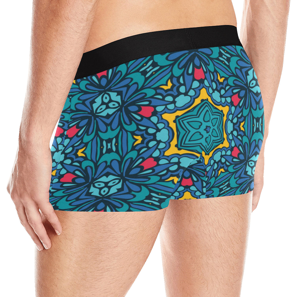 Kaleidoscope Pattern Print Design 04 Men's Boxer Briefs