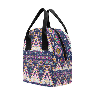 Pink Tribal Aztec native american Insulated Lunch Bag