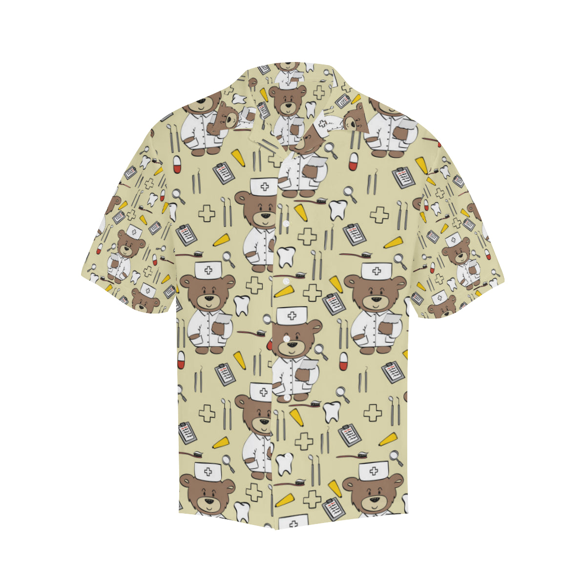 Nurse Bear Pattern Print Design A02 Men's Hawaiian Shirt