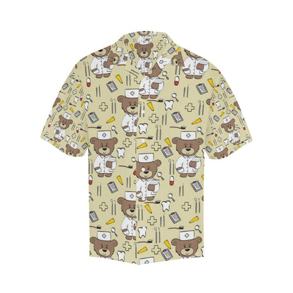 Nurse Bear Pattern Print Design A02 Men's Hawaiian Shirt