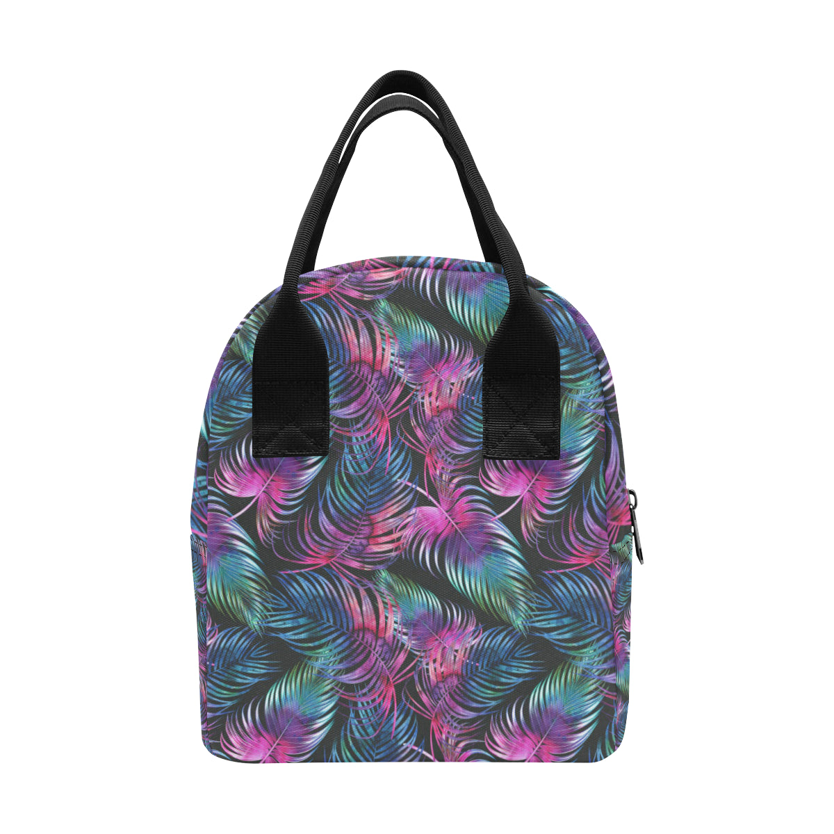 Palm Leaves Pattern Print Design PL010 Insulated Lunch Bag