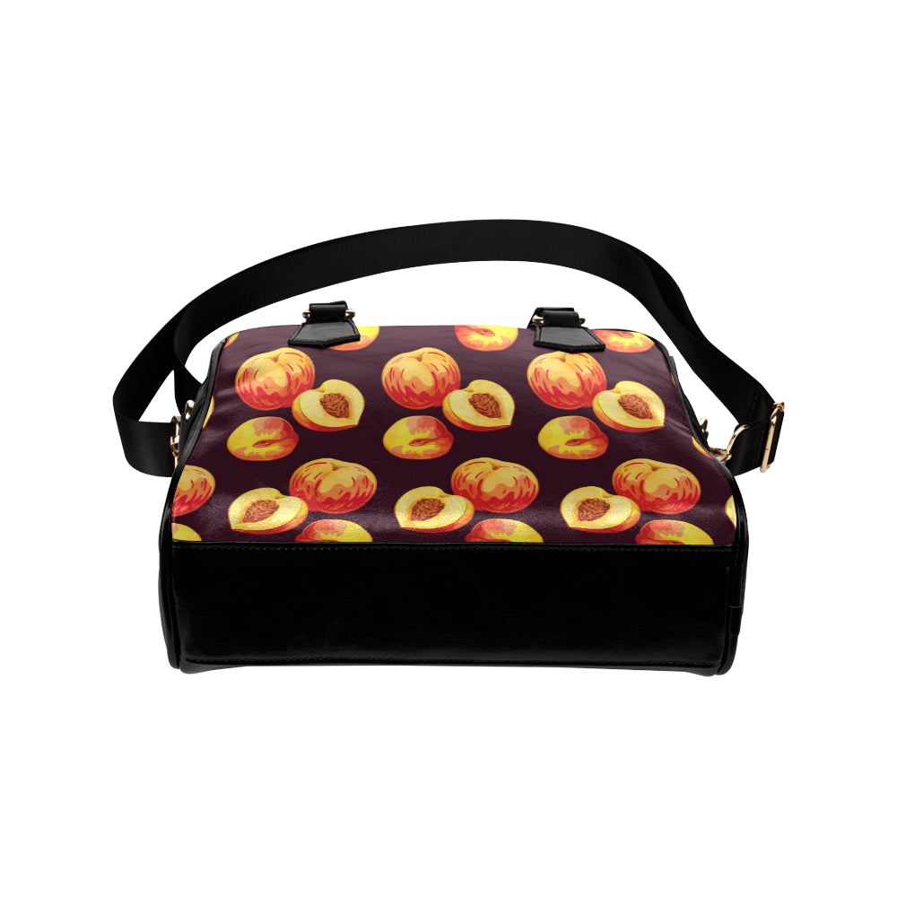 Peach Pattern Print Design A04 Shoulder Handbag