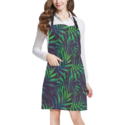 Palm Leaves Pattern Print Design PL01 Apron with Pocket