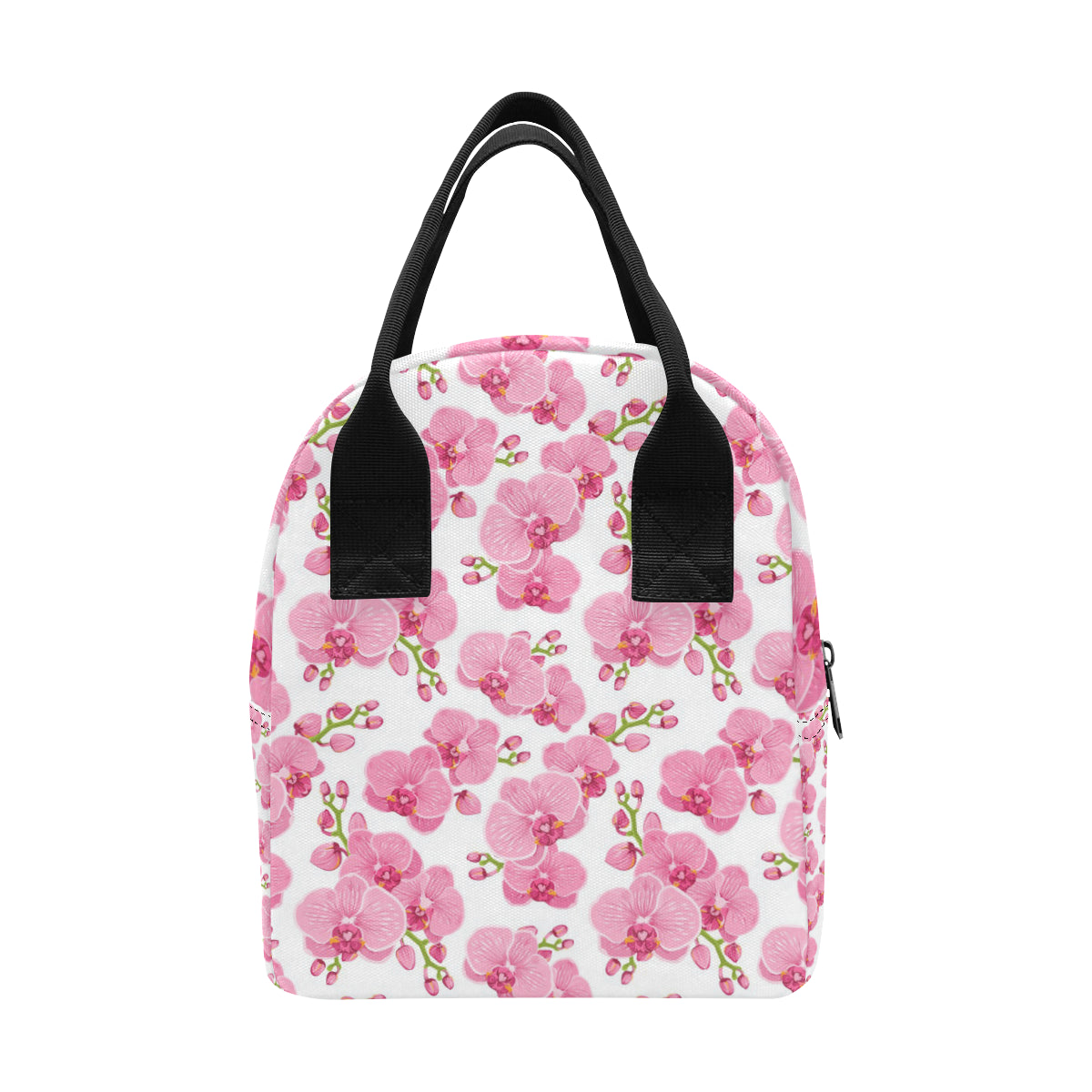 Orchid Pink Pattern Print Design OR07 Insulated Lunch Bag
