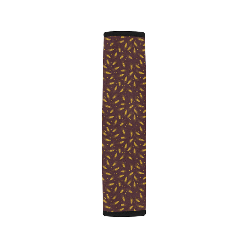 Agricultural Gold Wheat Print Pattern Car Seat Belt Cover