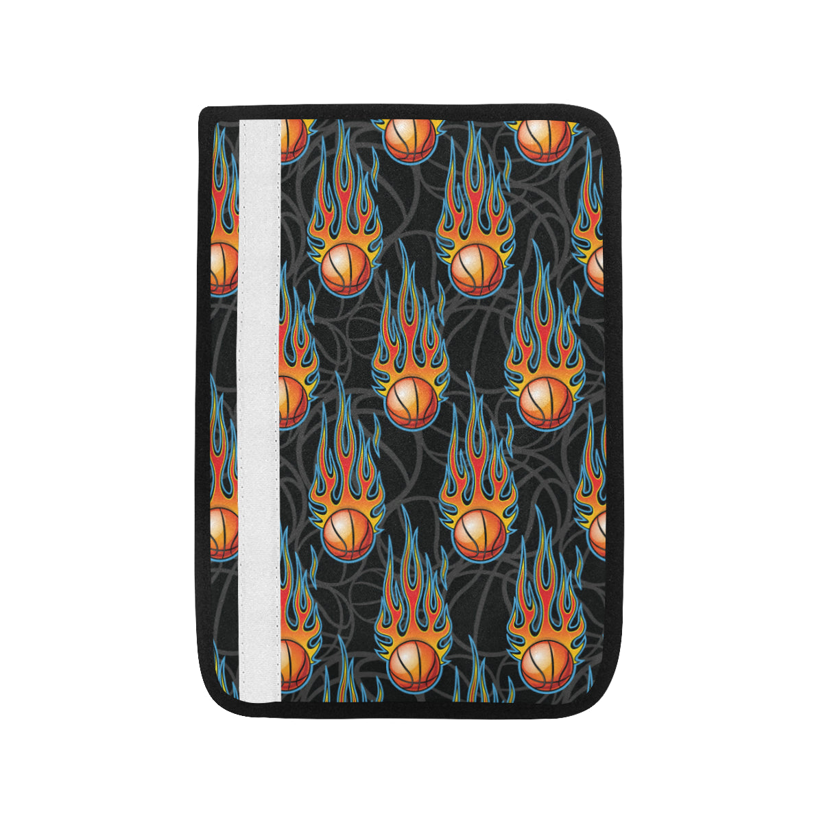 Basketball Fire Print Pattern Car Seat Belt Cover