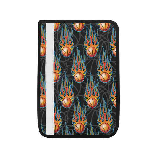 Basketball Fire Print Pattern Car Seat Belt Cover