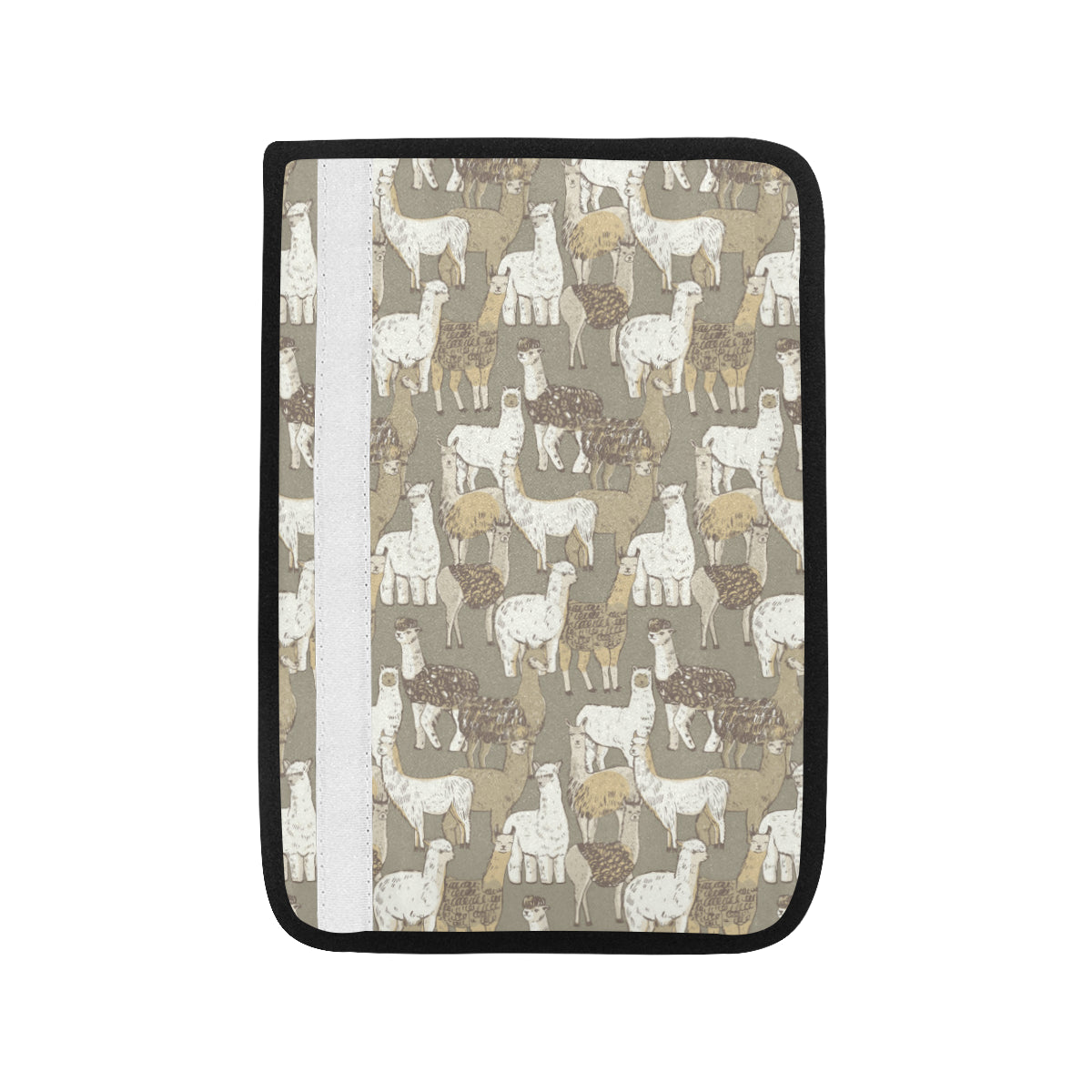 Alpaca Pattern Print Design 01 Car Seat Belt Cover