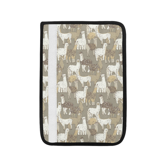 Alpaca Pattern Print Design 01 Car Seat Belt Cover