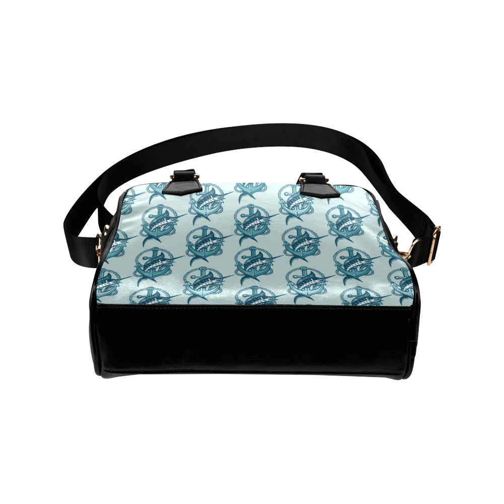 Swordfish Pattern Print Design 03 Shoulder Handbag