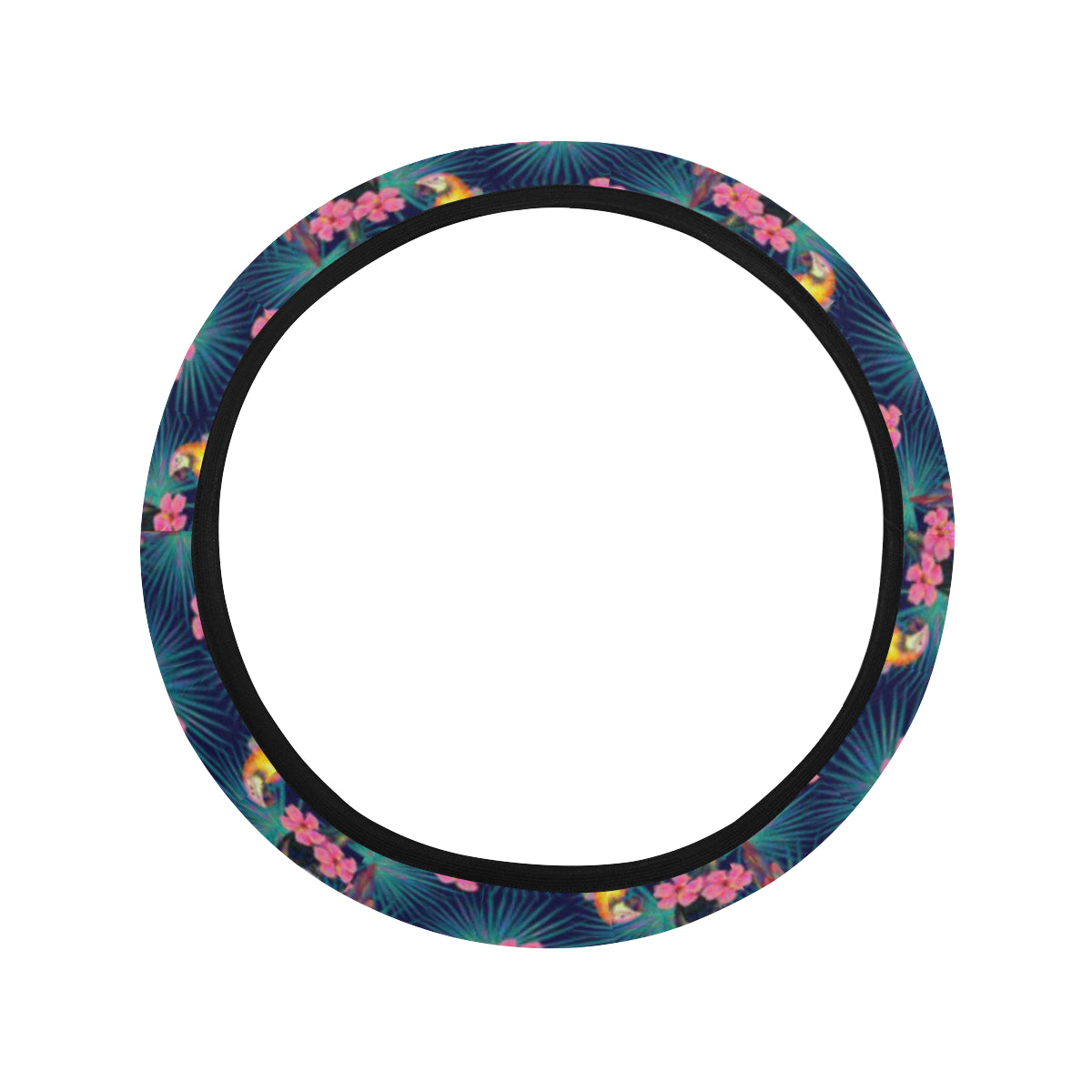 Toucan Parrot Design Steering Wheel Cover with Elastic Edge