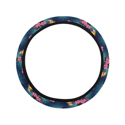 Toucan Parrot Design Steering Wheel Cover with Elastic Edge