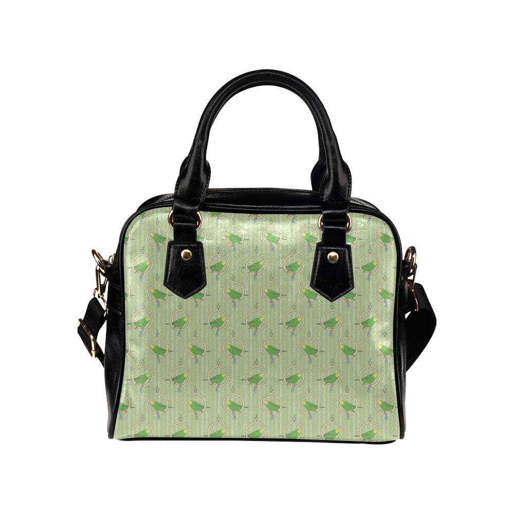 Budgerigar Pattern Print Design 02 Shoulder Handbag