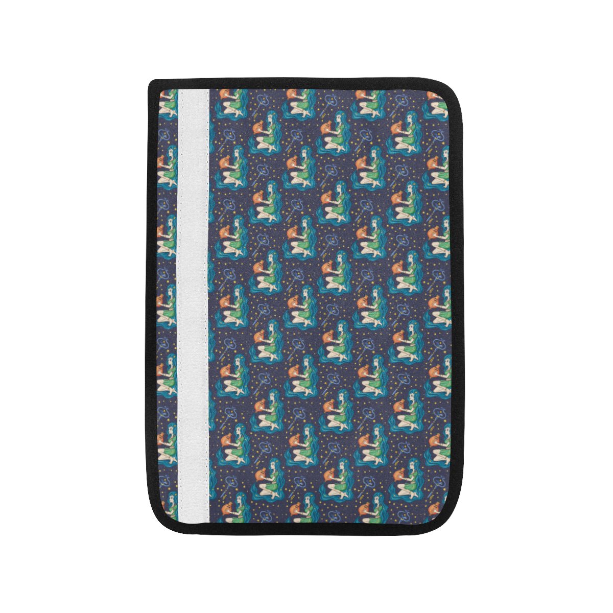 Aquarius Zodiac Pattern Print Design 03 Car Seat Belt Cover