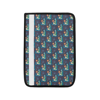 Aquarius Zodiac Pattern Print Design 03 Car Seat Belt Cover
