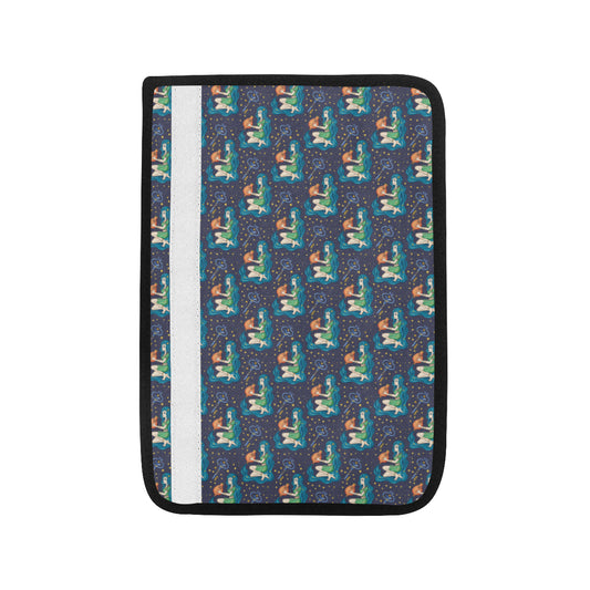 Aquarius Zodiac Pattern Print Design 03 Car Seat Belt Cover