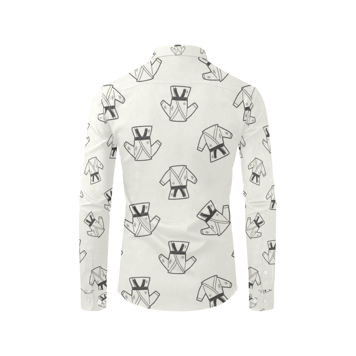 Karate Pattern Print Design 01 Men's Long Sleeve Shirt