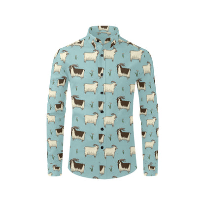 Goat Pattern Print Design 02 Men's Long Sleeve Shirt