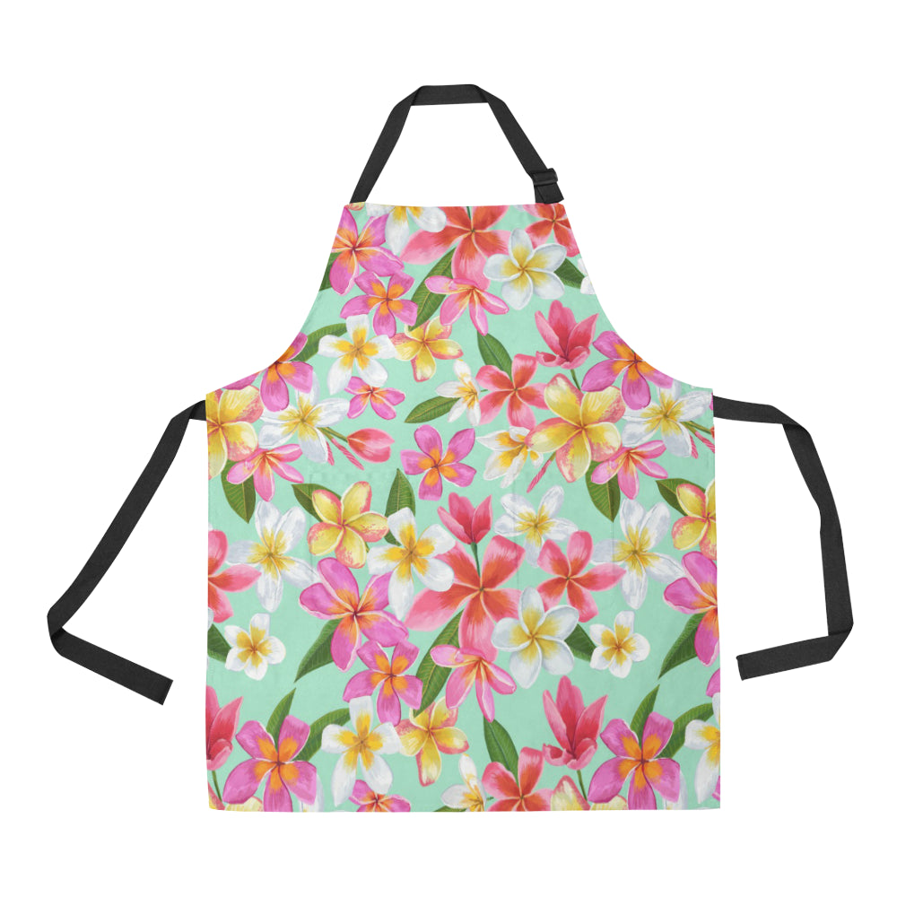 Plumeria Pattern Print Design PM014 Apron with Pocket