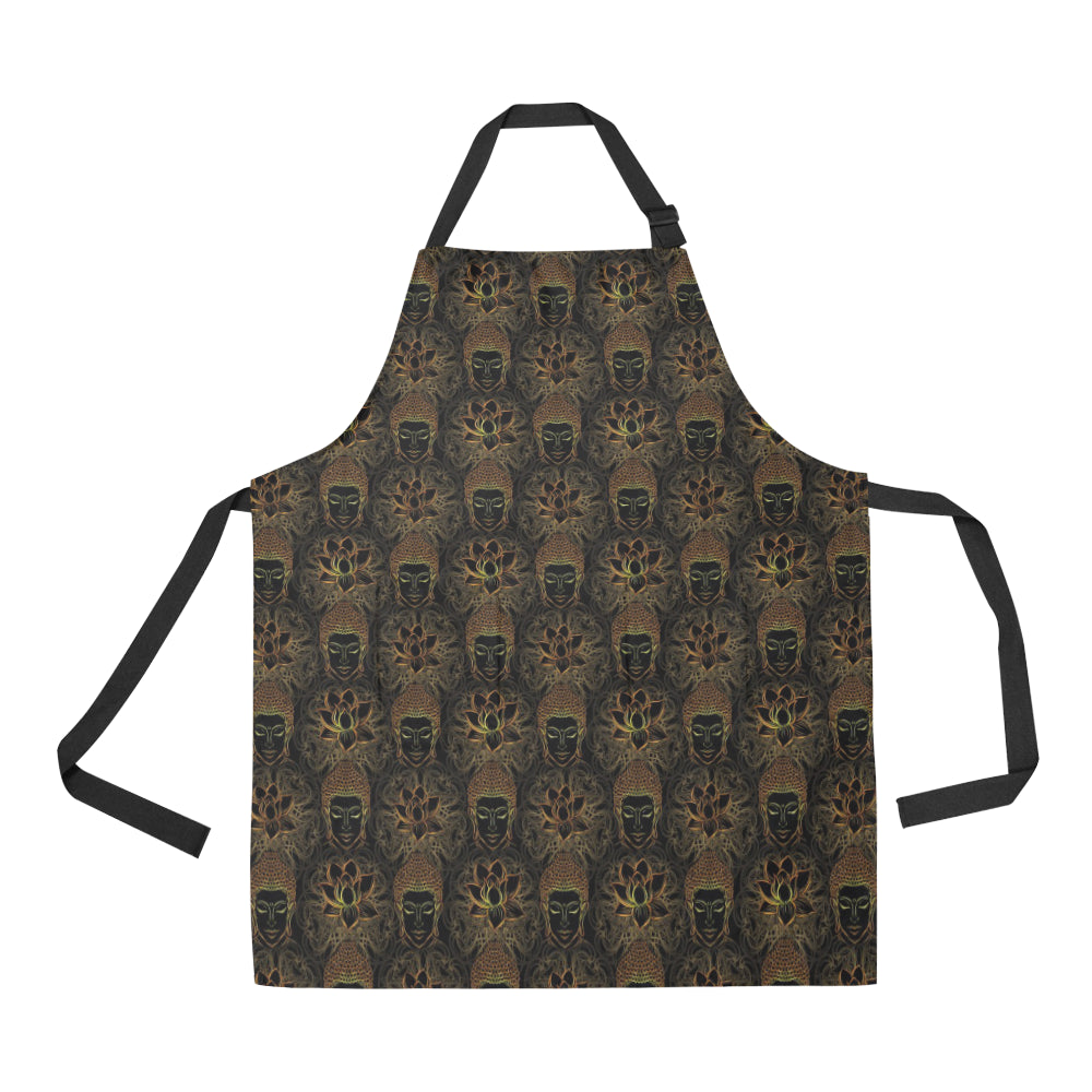 Buddha Pattern Print Design 03 Apron with Pocket