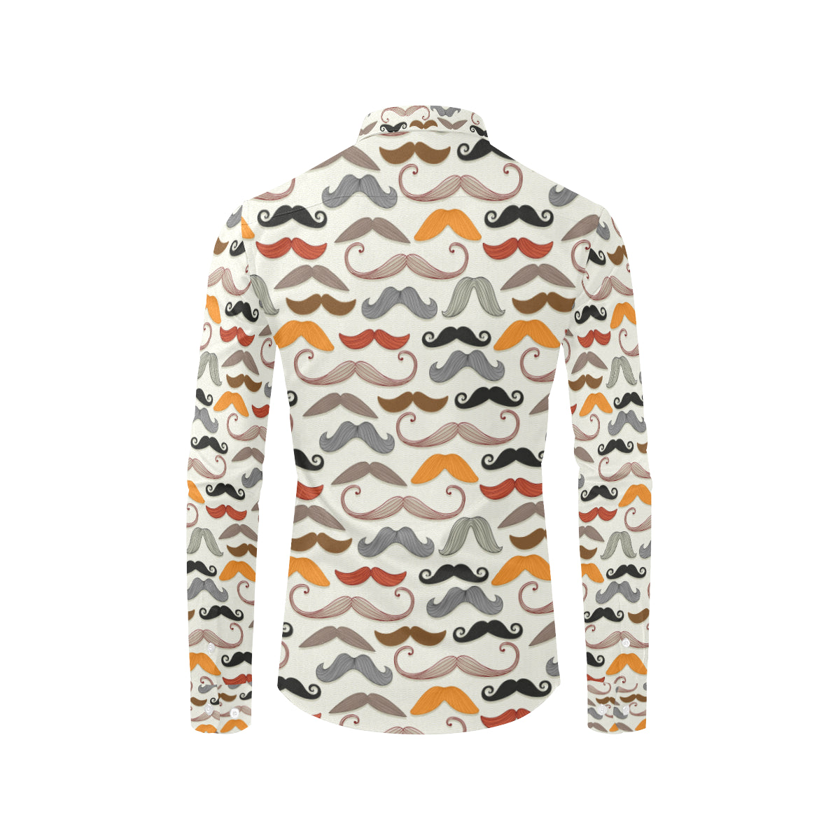 Mustache Pattern Print Design A02 Men's Long Sleeve Shirt