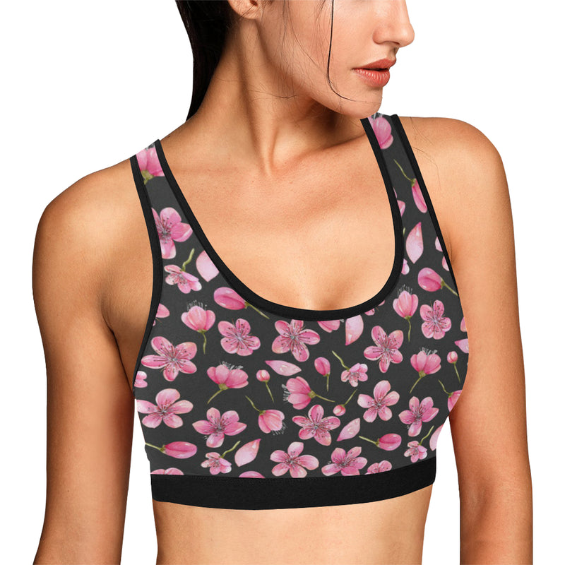 Apple blossom Pattern Print Design AB03 Sports Bra