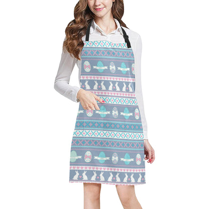 Easter Eggs Pattern Print Design RB013 Apron with Pocket