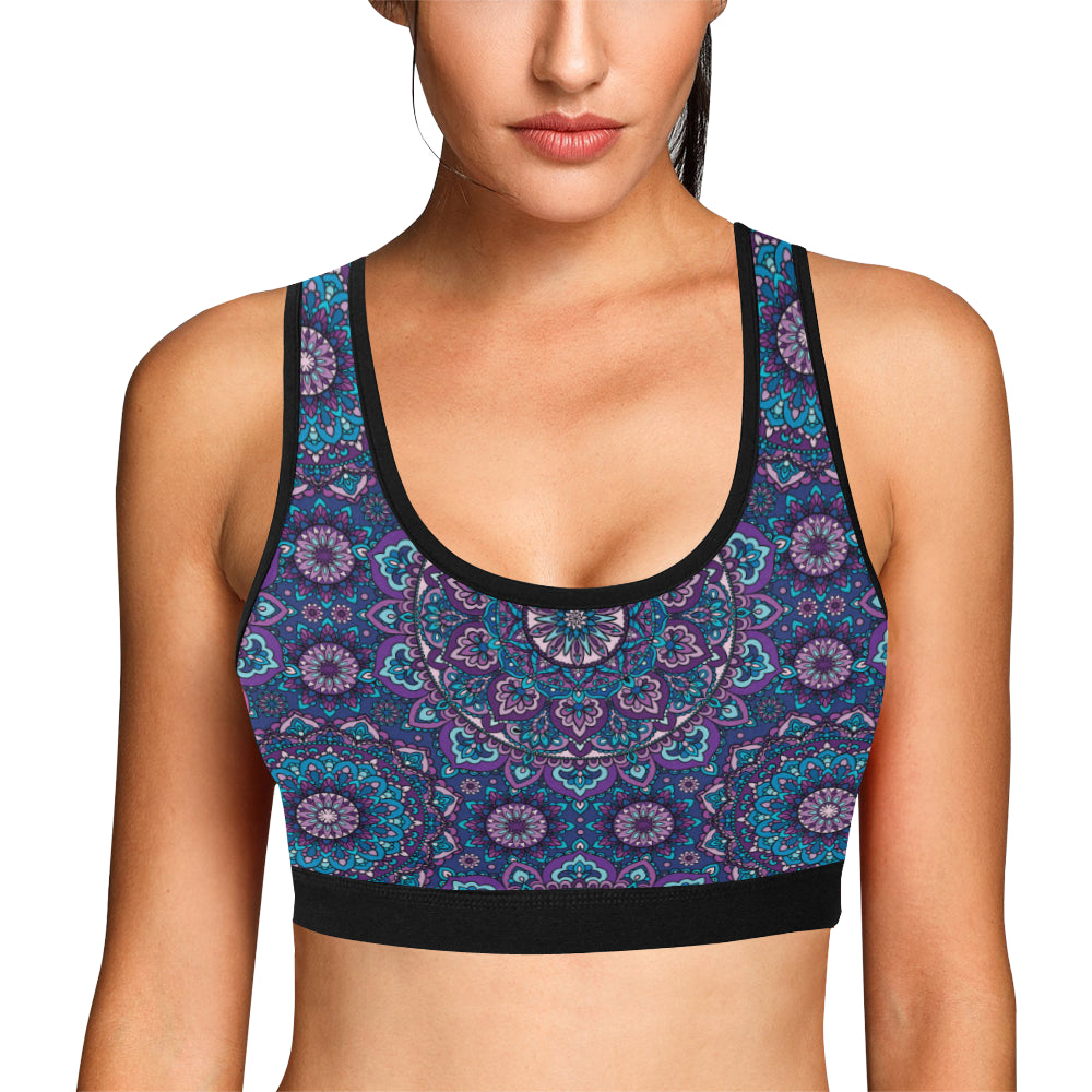 Medallion Pattern Print Design 05 Sports Bra