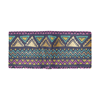 Multicolor Tribal aztec Men's ID Card Wallet