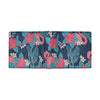 Flamingo Red Hibiscus  Pattern Men's ID Card Wallet
