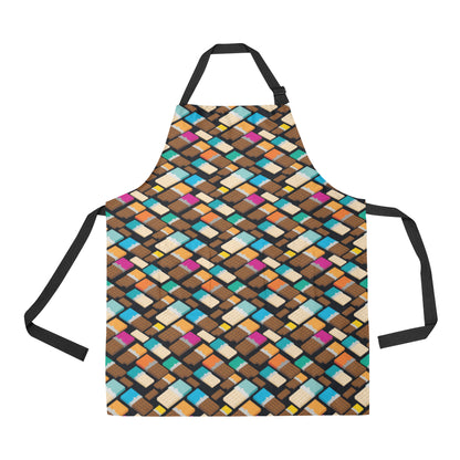Chocolate Pattern Print Design 02 Apron with Pocket