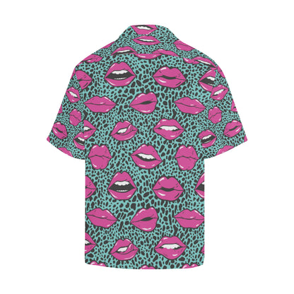 Lip Pattern Print Design 04 Men's Hawaiian Shirt