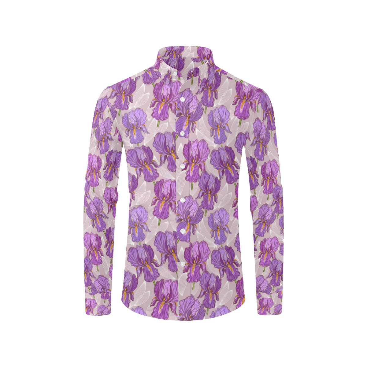 Iris Pattern Print Design IR05 Men's Long Sleeve Shirt