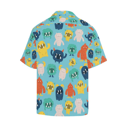 Monster Cartoon Pattern Print Design 03 Men's Hawaiian Shirt