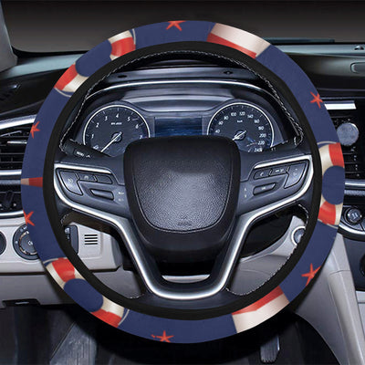 Nautical Pattern Print Design A03 Steering Wheel Cover with Elastic Edge