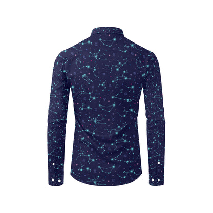 Constellation Pattern Print Design 01 Men's Long Sleeve Shirt