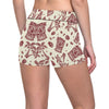 Tiki Tribal Symbol Palm Tree Yoga Shorts