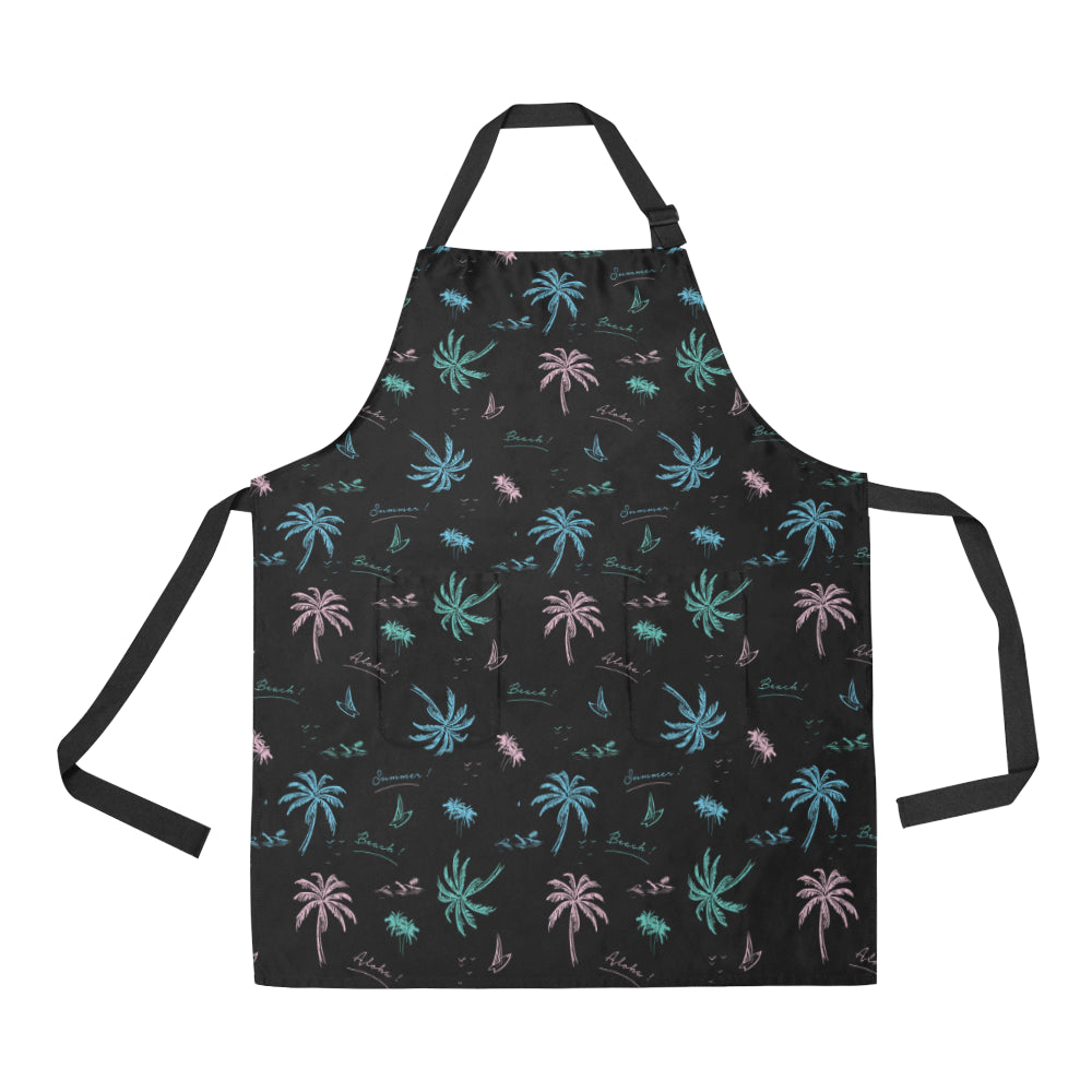 Aloha Hawaii Pattern Print Design 03 Apron with Pocket