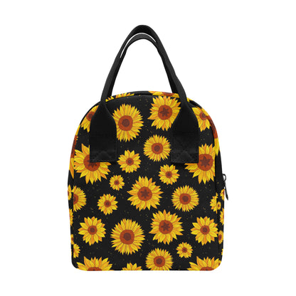 Sunflower Pattern Print Design SF09 Insulated Lunch Bag