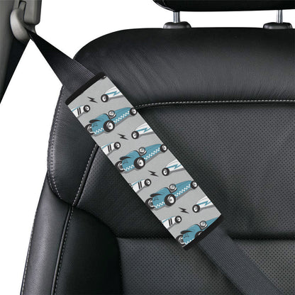 Racing Vintage Pattern Print Design A02 Car Seat Belt Cover