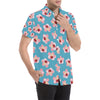 Cherry Blossom Pattern Print Design CB09 Men's Short Sleeve Button Up Shirt