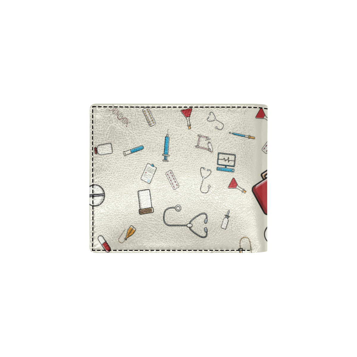 Nurse Pattern Print Design A04 Men's ID Card Wallet