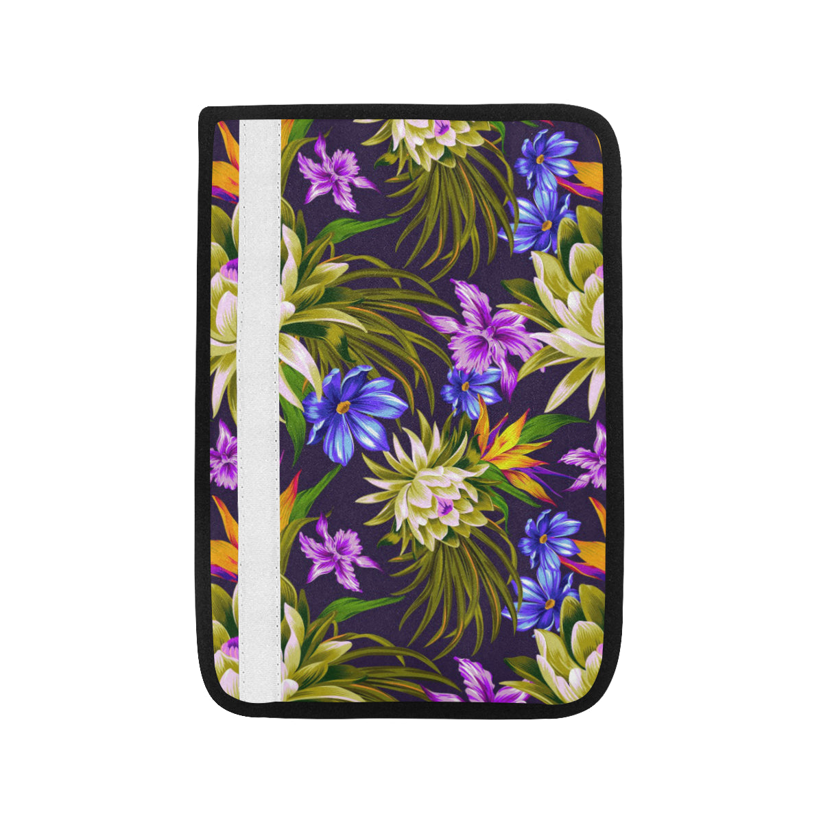 Water Lily Pattern Print Design WL08 Car Seat Belt Cover