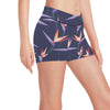 Bird Of Paradise Pattern Print Design BOP015 Yoga Shorts