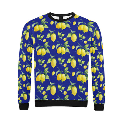 Lemon Pattern Print Design LM06 Men Long Sleeve Sweatshirt