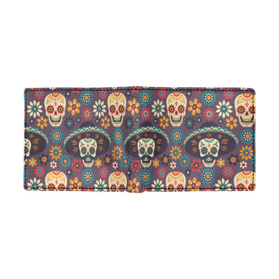 sugar skull Maxican Pattern Men's ID Card Wallet