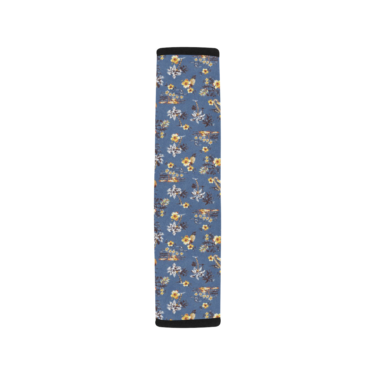Hawaiian Flower Blue Print Car Seat Belt Cover
